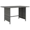 VidaXL Garden Dining Table Grey 110x70x65 Cm Woven Resin 313497