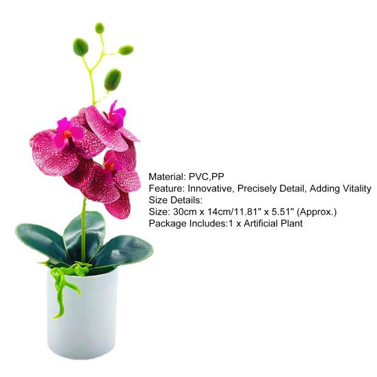 Bonsai artificiali Innovativa superficie liscia in PVC Moda Aspetto vivido Simulazione Farfalla Orchidea per soggiorno