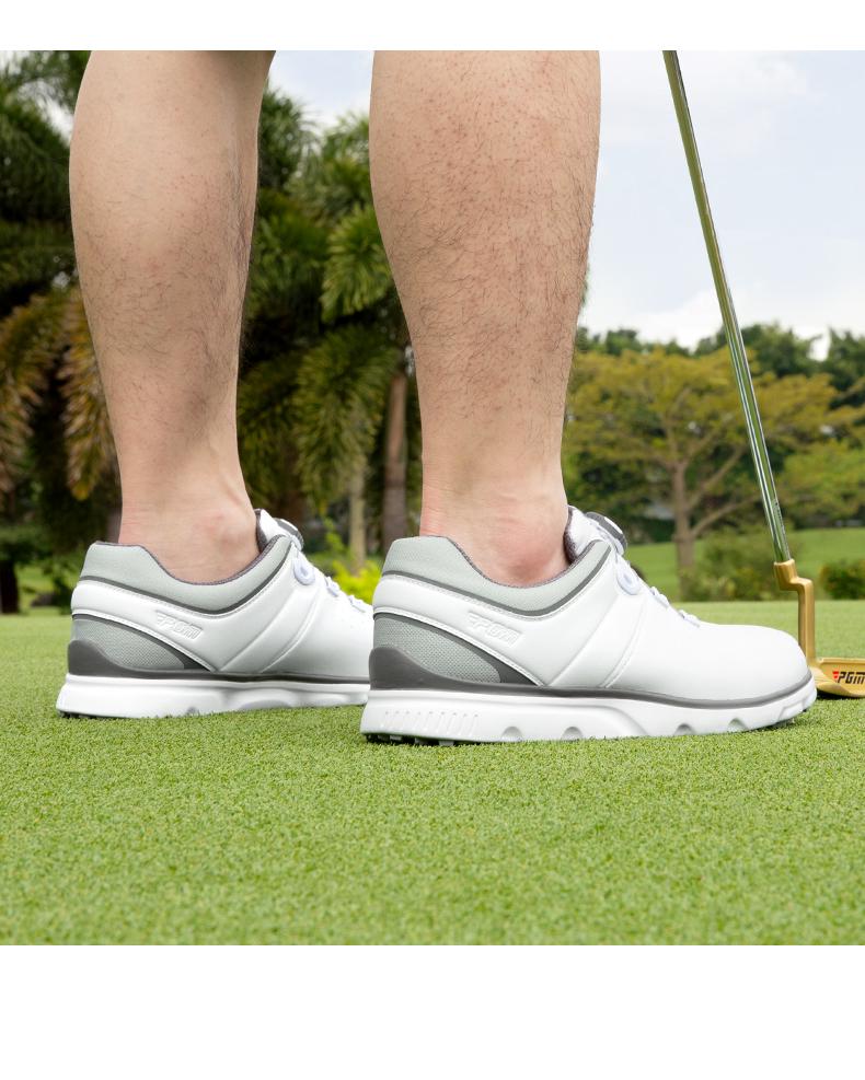PGM Men's Breathable Non-Slip Golf Sneakers with Knob Laces for Autumn
