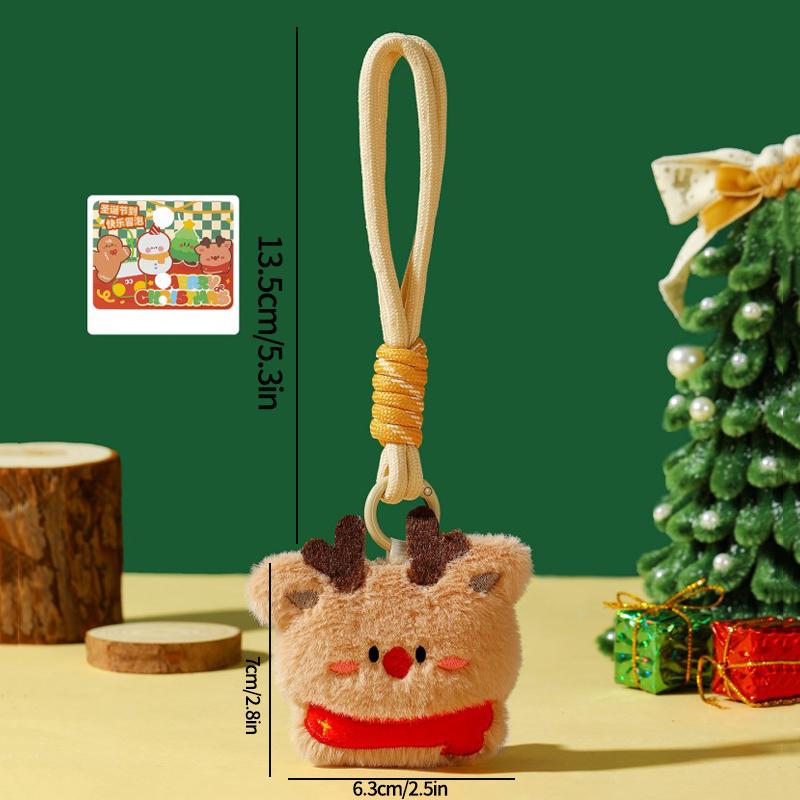 Christmas Decorations 2025 Christmas Doll Pendants Cute Elk Santa Claus Keychains Accessories Party Favors New Year Gifts