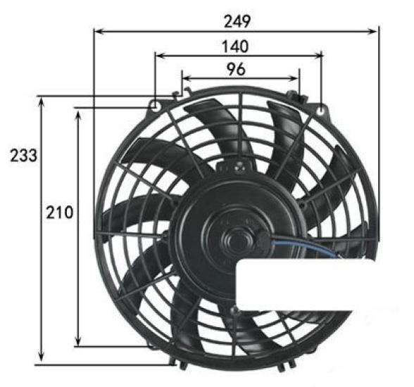 Universal Electric Air for Cars (mind Items) 9-inch Fan, Slim, Pull-Type, Intake, 12V,
