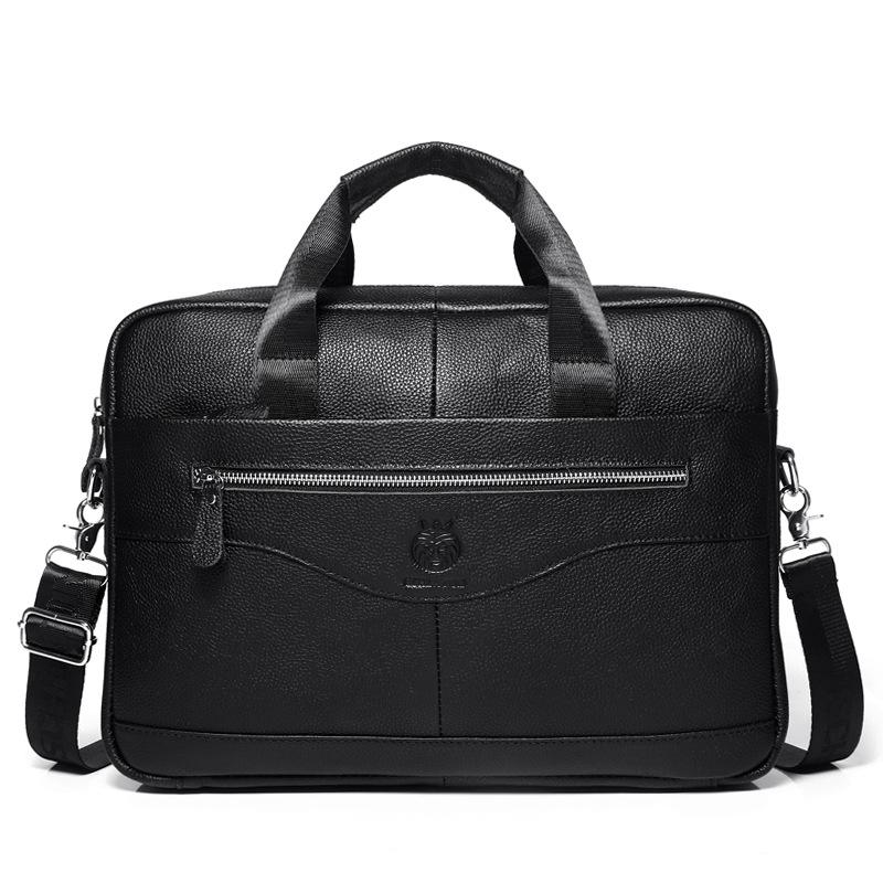 Men's Genuine Leather Official Bag, Top Layer Cowhide Official Bag, Men's Computer Bag