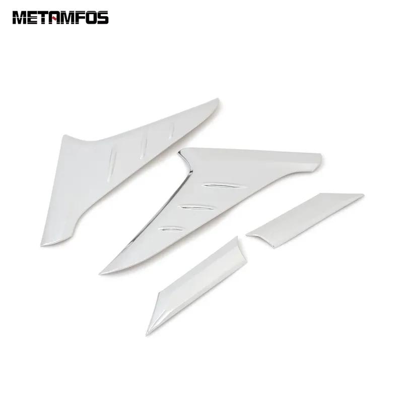 For Hyundai Kona Kauai 2017-  Chrome Rear Window Side Spoiler Wing Cover Trim Decoration Sticker Accessories Car Styling