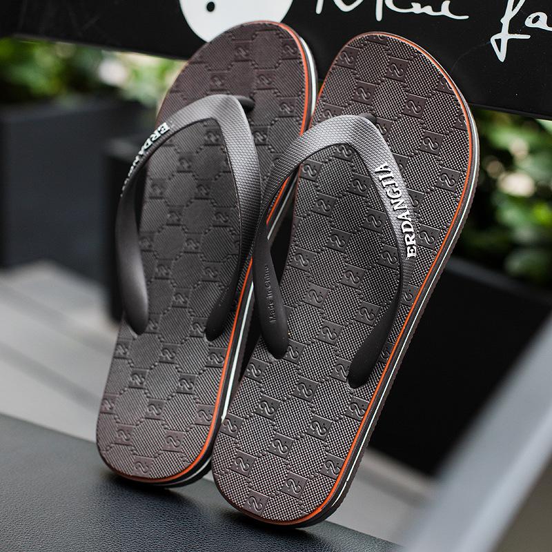 Sommersandalen und Hausschuhe Herren Flip Flops Gummi rutschfeste Strandschuhe