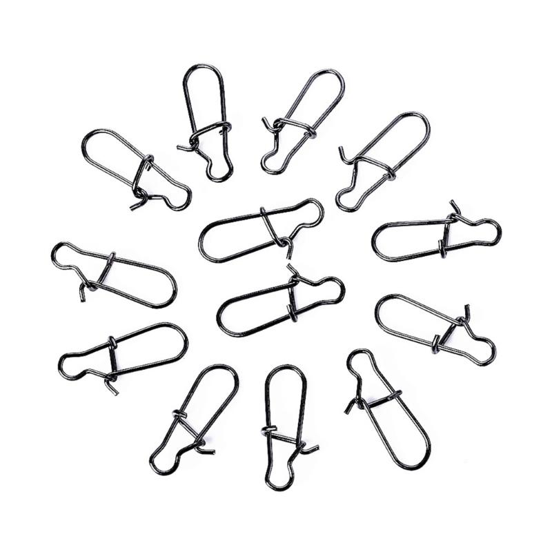 50Pcs Fishing Lures Connector High Strength Fishing Snapping Swivels Hook Snapping Pin Easy Snapping Fishing Hook