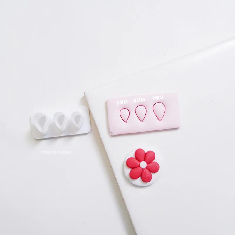 

10 мм 8 мм 6 мм Мини-форма для вырезания цветов и листьев Микро-формы для вырезания цветов из глины Цветы для глиняных цветочных сережек Ювелирные изделия Подвеска