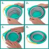 4pcs/Set Parent-Child Folding Bucket Beach Toys With Bucket Summer Beach Toys  Fun