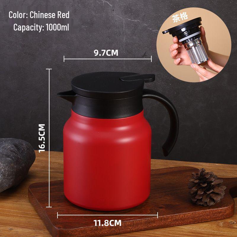 316 Stainless Steel Mug Teapot: Large-Capacity Brewing Pot with Tea and Water Separation, Ideal for Old White Tea.