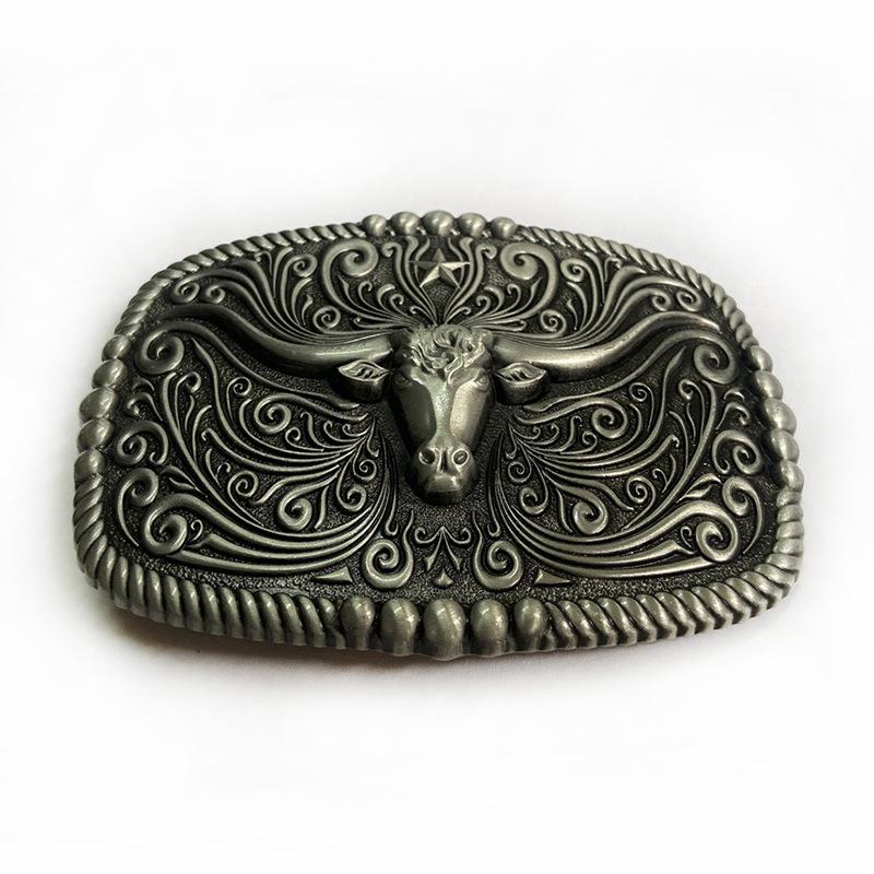3D Bull Head Western Cowboy Punk Fashion Alloy Belt Buckle