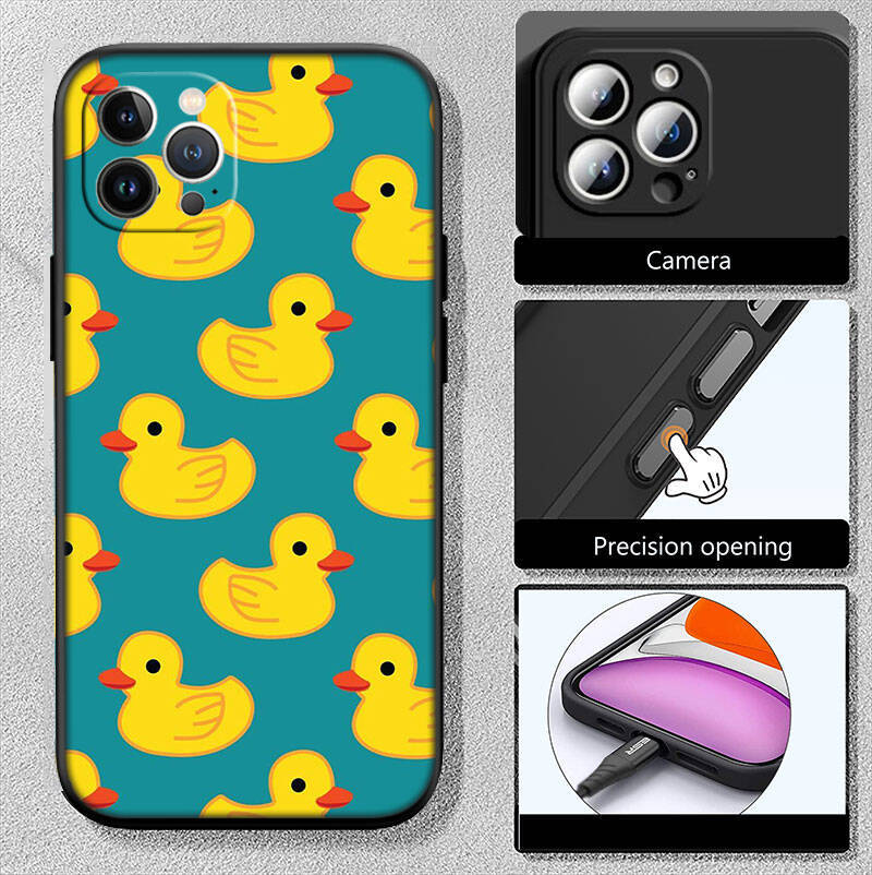 MH52 DUCK Cartoon Phone Shell Case for iPhone 7 8 11 12 13 14 15 16 17 16E XS Pro Max XR X SE Air
