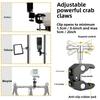 Magic Arm Clip Ballhead Clamp Double Ball Adapter Shoe Mount Adapter Tripod Monopod Clip for Monitor Led Light 1/4" Camera