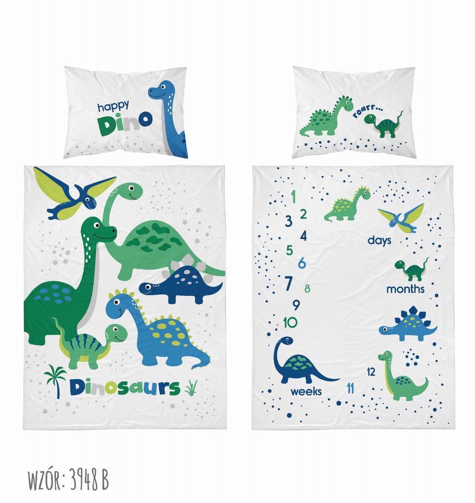 Bamboo Bedding for a Cot Dino 100x135 Detexpol