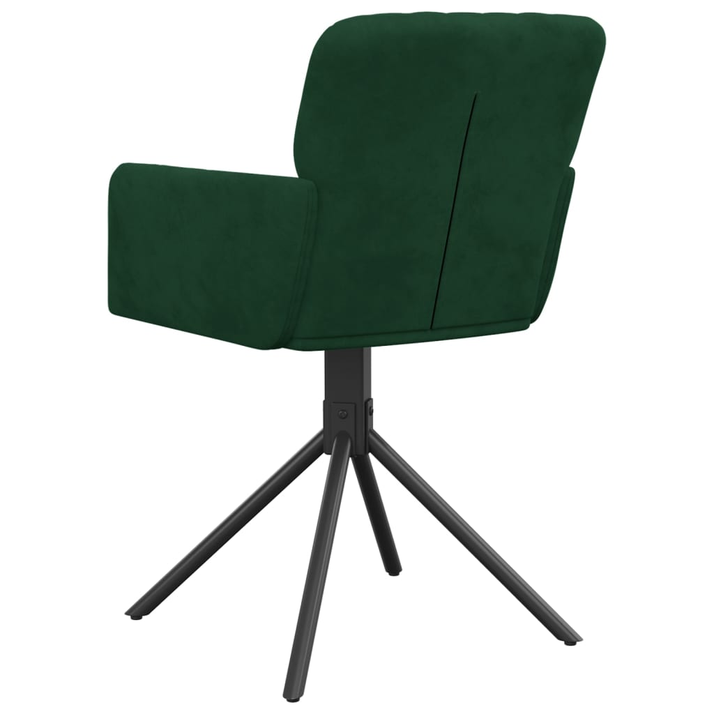 Dining Chairs 2 Pcs Swivel Dark Green Velvet