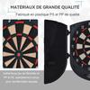 Electronic Dartboard with Cover, 26 Games, up to 8 Players, LCD Display, Speaker, Black