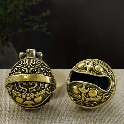 Handmade Brass Pure Copper Gluttonous Bells, Car Keychain Pendants, Bell Accessories, Creative Gifts, Pendant Gifts for Men and Women