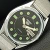 JAPAN VINTAGE REFURBISHED SEIKO 5 AUTOMATIC MENS BLACK DIAL WATCH A444210-1