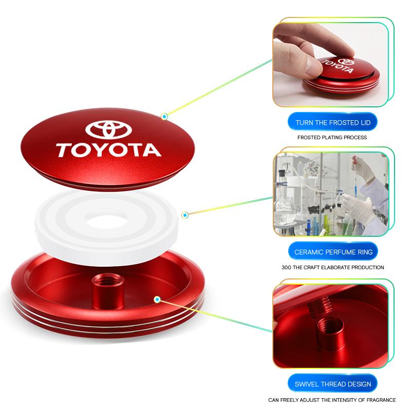 Automotive Air Freshener Essential Oil Diffuser Accessories for Toyota Corolla Camry Chr Rav4 Yaris Hilux Prius Avensis