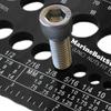 Mutter Bolt Størrelse Checker Gauge for metrisk og imperial gjengetester Enkelt verktøy for identifisering av størrelse