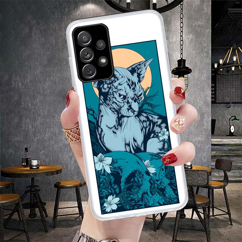 Lavaza Sphynx Sphinx Cat Phone Case For Samsung Galaxy A13 A14 A15 A16 A17 A53 A54 A55 A56 A57 A33 A34 A35 A36 A37 A23 A24 A25 A