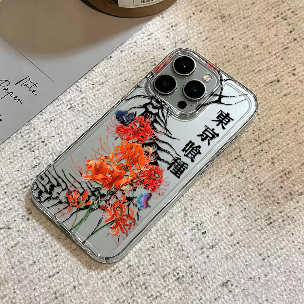 For Iphone 14 Pro Max Case Shore Flower Planted Tokyo Silicone Cover For Iphone 15 17 13 Air 12 14 Plus 11 Soft Cover Funda