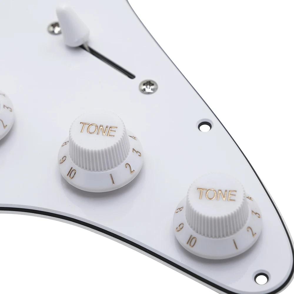 IRIN Electric Guitar Pickguard Pickups Loaded Prewired 11 Hole Single Coil Guitar Pickguard Pickups for FD ST Style Guitar