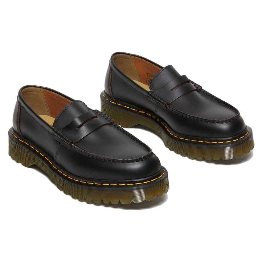 Dr. Martens Leather Comfortable Commuting Platform Shoes Unisex Shoes Black 27826001