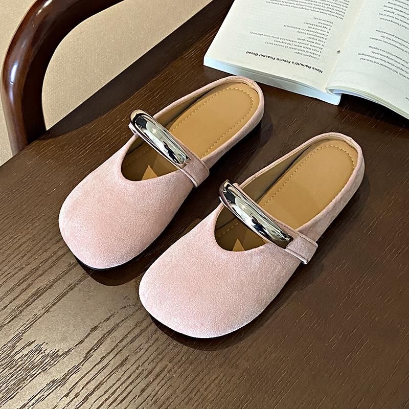 Fashion Retro Ballerina Slipper Style Wide Toe Box Shoes Famous Brand Spring Comfortable Rubber Sole Ladies Sandals (Best Selling Deal)