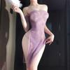 Sex Underwear Purple Pure Desire Dress Pajama Set Sexy Buttocks Free Temptation Lace Uniform Woman