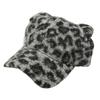 Warme Winter-Baseballkappe Leopardenmuster Bärenohren Weiche Polyester-Materialien Outdoor-Sportkappe für Kinder Frauen