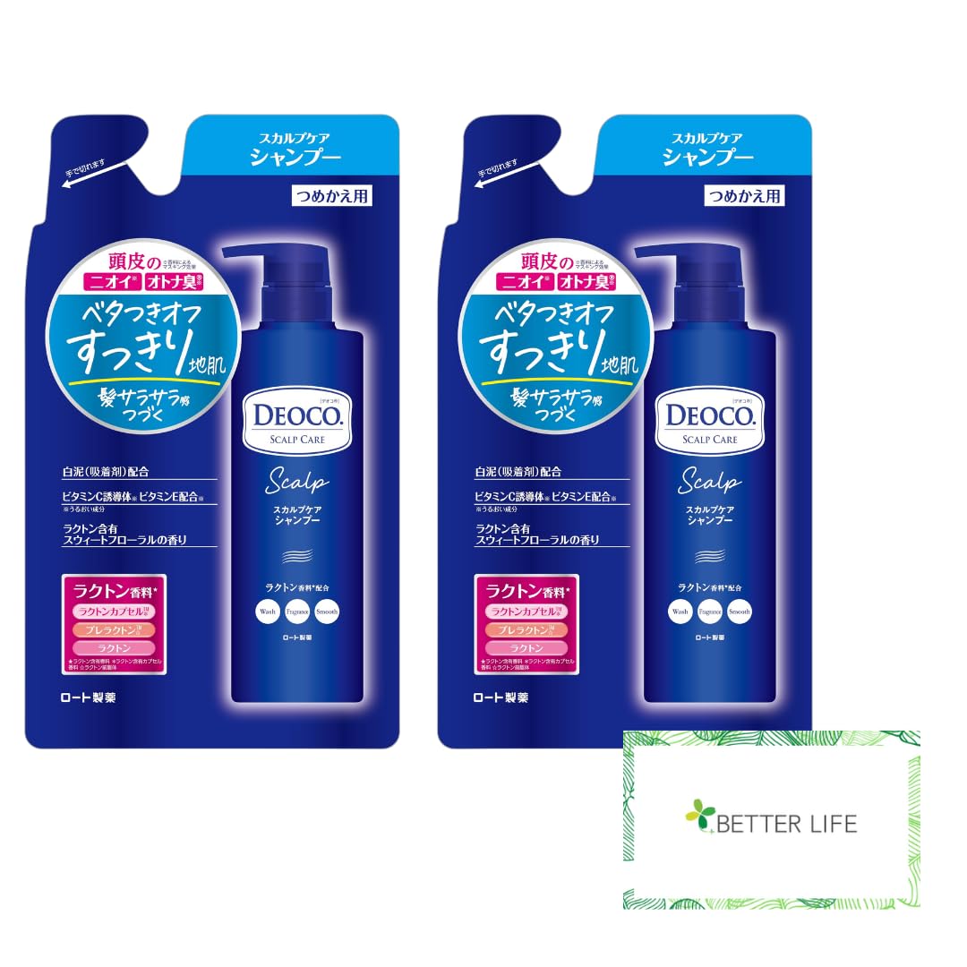 

Scalp Care Sweet Floral Scent [Refill] DEOCO. Shampoo, 370ml, (2 refills)