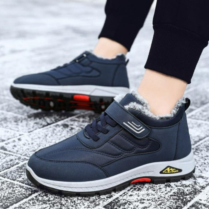 Fashion Men's Sports Shoes Winter Warm Snow Boots Plush Anti Slip Comfortable Outdoor Winter Men's Cotton Shoes for Men Casual Sneakers