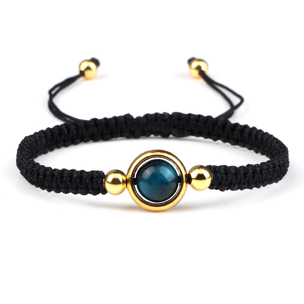 Handmade European-American Year of the Tiger Blue Sapphire Red String Bracelet - Stylish Couple's Gift