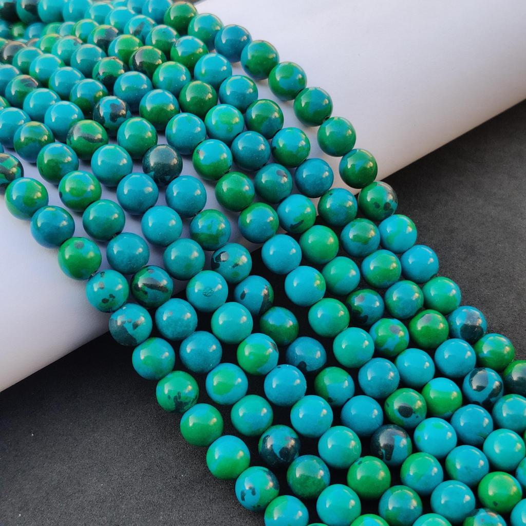 14-15 Inch Strand Synthetic Chrysocolla Round Beads, 6mm 8mm 10mm Choices Size Beads, 1 Strand Bead.
