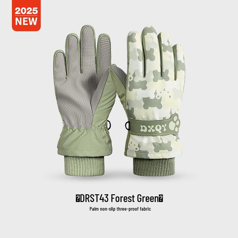 Children's Warm Waterproof Winter Ski Gloves, Non-Slip, Fleece-Lined for Ice Skating and Snow Play