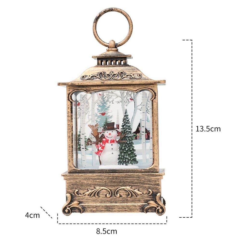 Santa Snowman Boy Christmas Wind Lamp With Hook Christmas Lantern Portable Santa Claus Lamp Home
