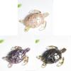 Natural Water Crystal Turtle Sculpture Resin Craft Tabletop Lucky Charm For Home And Office Use