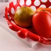 Hollowed Out Fruits Bowl Snacks and Nuts Storage Tray Fruits Drain Bowl Home Kitchen Dessert Cutlery Minimalism Round Plates