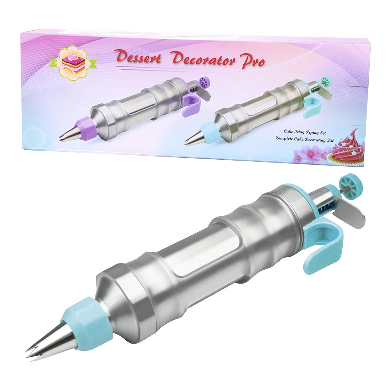 

Dessert Decorating Syringe Set, Icing Set Stainless Steel Set (with 6 Decorating Tips), Cupcake Decorating Set Decorating Bag And Tip Set One Size синий