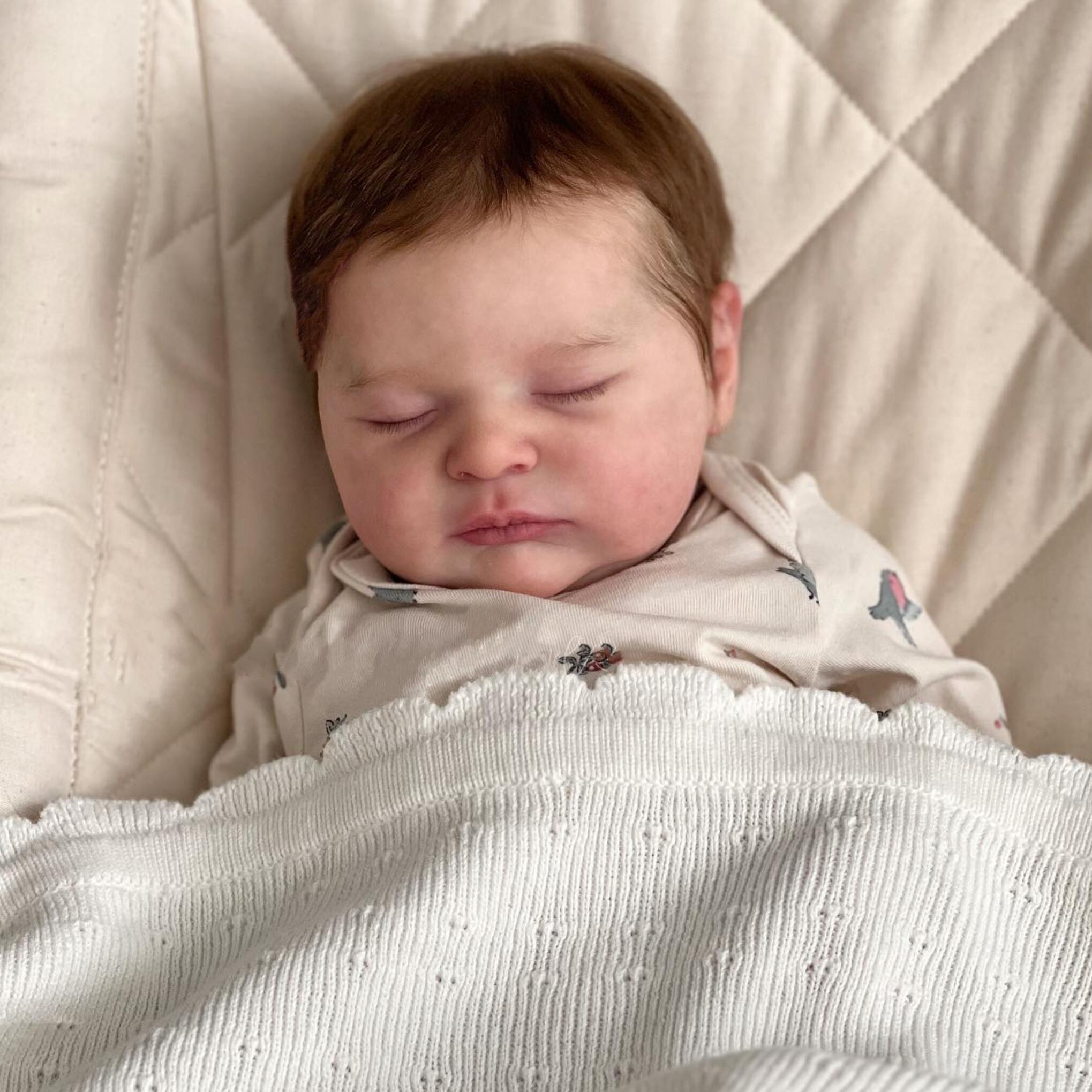 

BZDOLL Тканевое тело Виниловые конечности 50 см 3D-роспись с видимыми венами Кукла-реборн Спящая кукла Игрушка для девочки Реалистичная коллекционная кукла Ручная работа Подарок на день рождения cloth body doll