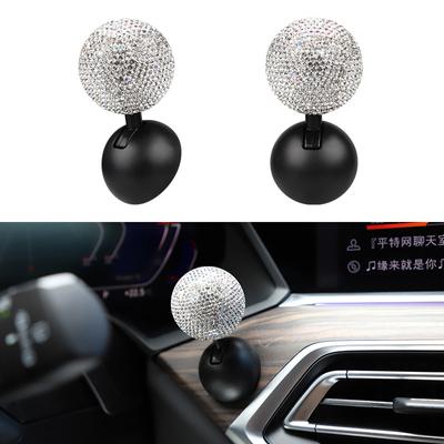 Diamond Crystal Car Start Button Push Start Auto Ignition Button Cover One-Touch Button Rocker Car Engine Push Start Stop Lever