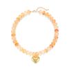 BEPAN Boho Colorful Acrylic Beaded Choker Necklace Resin Chunky Heart Pendant Necklace Vintage Bohemia Statement Clavicle Chain Gift