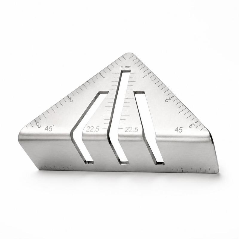 Escuadra de inglete triangular Marcas grabadas Escuadra de inglete Regla triangular Herramienta manual de alta resistencia Escala fácil de leer para metalúrgicos