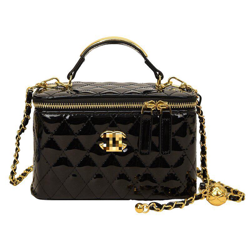 Women's Fashion Diamond Lattice Embroidery Shoulder Crossbody Handbag