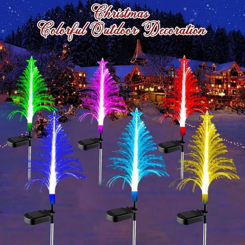 Color Changing Fiber Optic Reed Lamps 5-Layer LED Outdoor Lights Yard Atmosphere