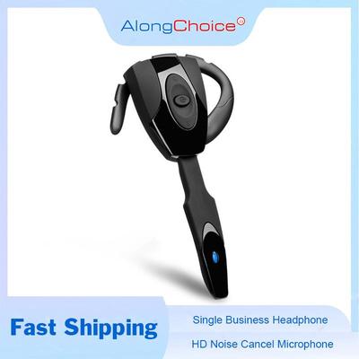 Business Bluetooth Headphone With HD Long Microphone Noise Cancel Headset Ear-Hook Painless Wear Earphones For All Smartphones