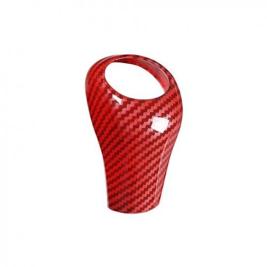 ABS Red Carbon Fiber Inner Gear Shift Knob Cover Trim Fit For Benz GLK 2009-2015