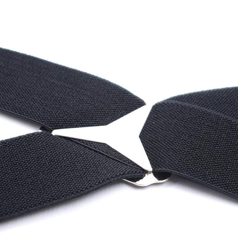 Heavy Duty Work Suspenders Adjustable Solid Color Men 4 Clip X-Back Elastic Straps Men Women Outdoor Sport Camp Travel Brace