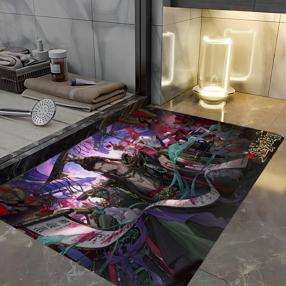 Anime Light and Night Hallway Carpet Washable Non-Slip Living Room Sofa Chairs Area Mat Kitchen Doormat Area Rug