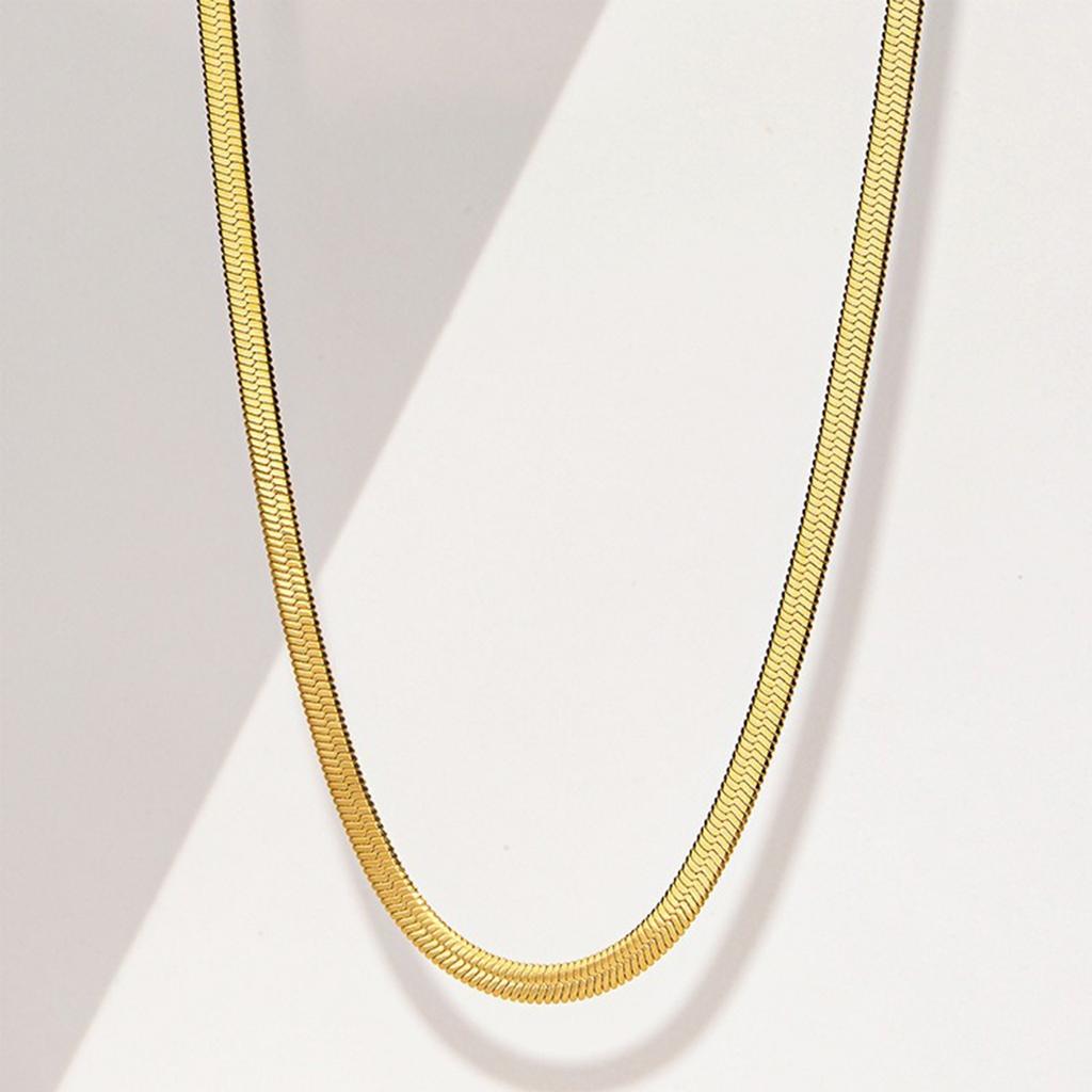 Gold Collar Chain Titanium Steel Gold  Necklace