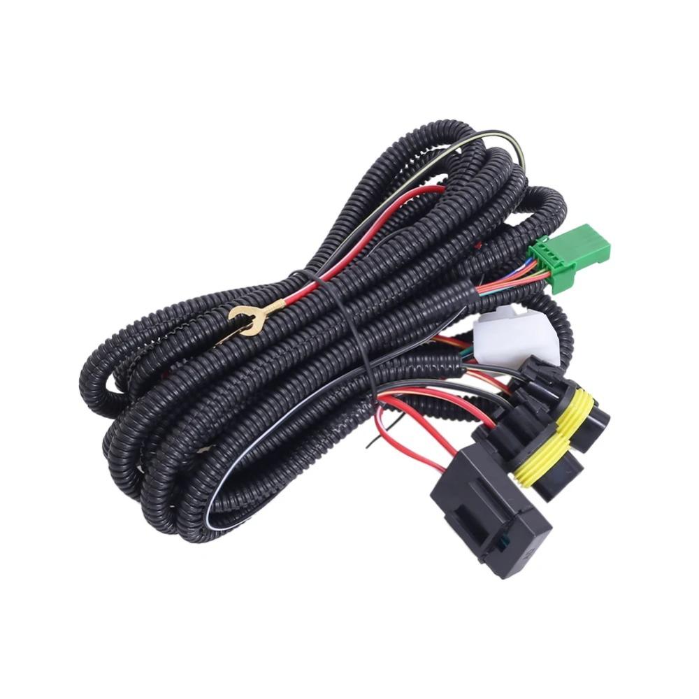 Auto-Nebelscheinwerfer-Kabelbaum-Sockeldraht-Kit 12V 40A Verkabelungsrelais LED-Anzeigeschalter für Toyota Zubehör